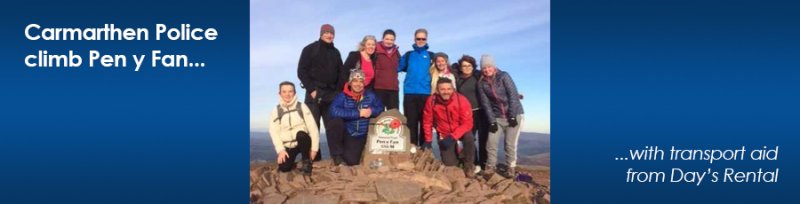 Image for Carmarthen Police Took Charity Walk Up Pen y Fan